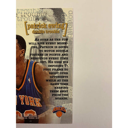 1996-97 Skybox Premium Patrick Ewing Double Trouble