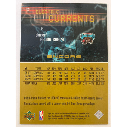 2000 Upper Deck Shareef Abdur Rahim Electric Currents