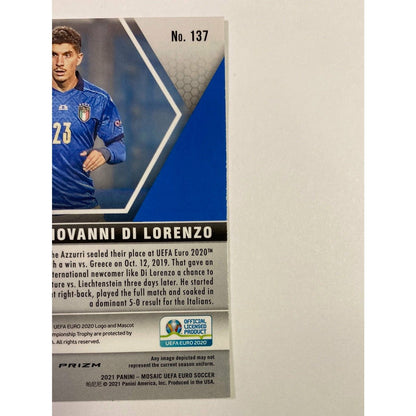 2021 Mosaic UEFA Giovanni Di Lorenzo Pink Mosaic Prizm RC
