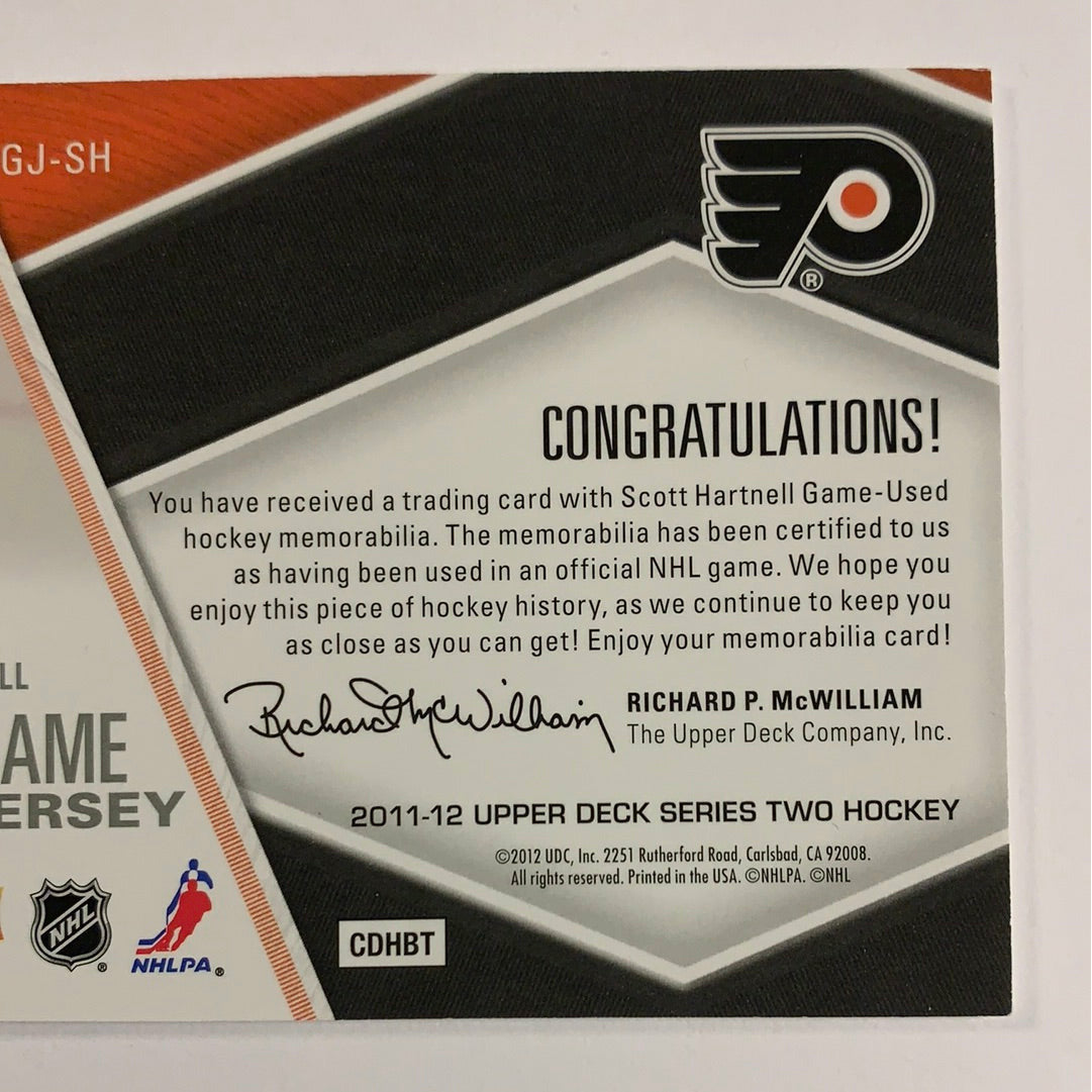 2011-12 Upper Deck Series 2 Scott Hartnell UD Game Jersey