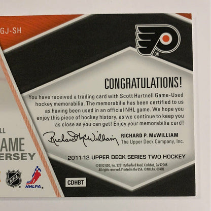 2011-12 Upper Deck Series 2 Scott Hartnell UD Game Jersey