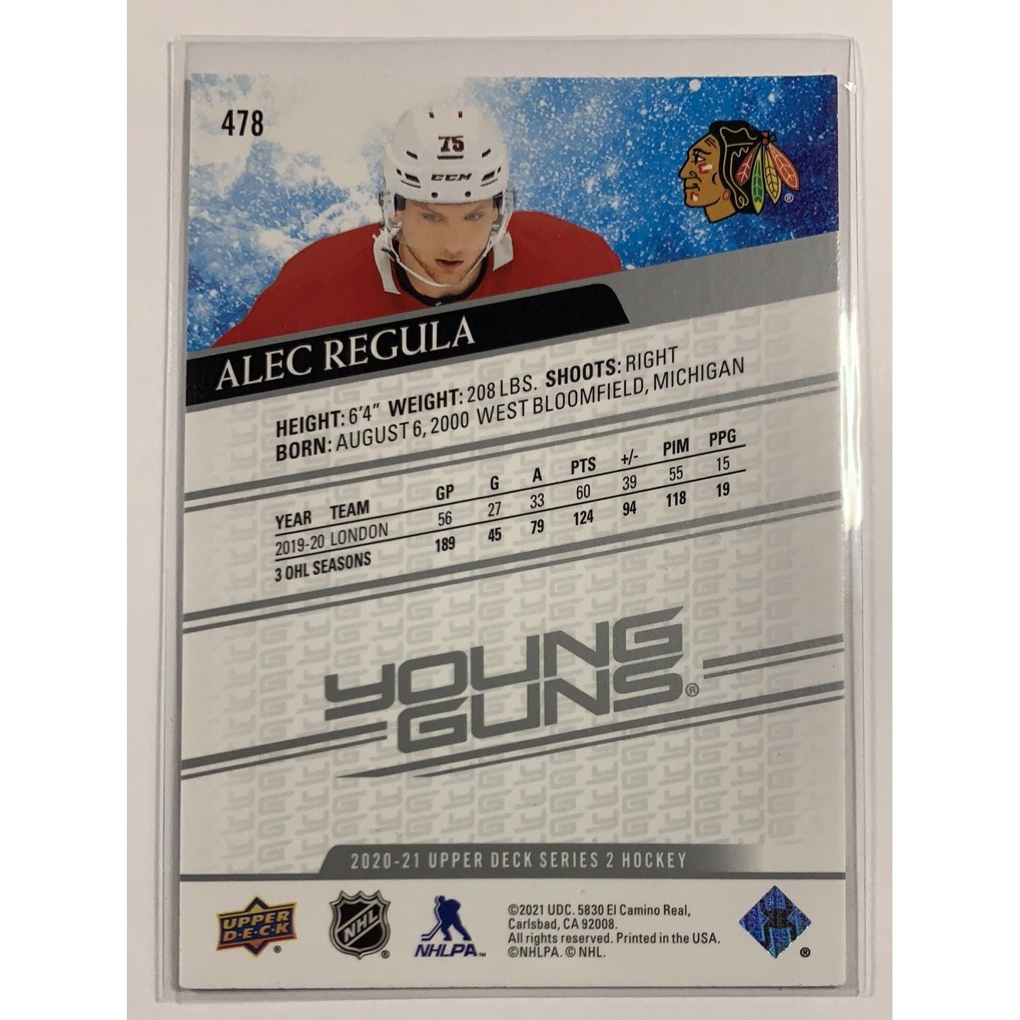  2020-21 Upper Deck Series 2 Alec Regula Young Guns  Local Legends Cards & Collectibles