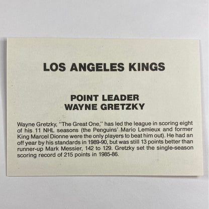 1990-91 Oddball Wayne Gretzky Point Leader