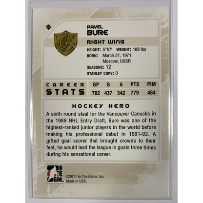  2011 In the Game Pavel Bure Heroes and Prospects  Local Legends Cards & Collectibles