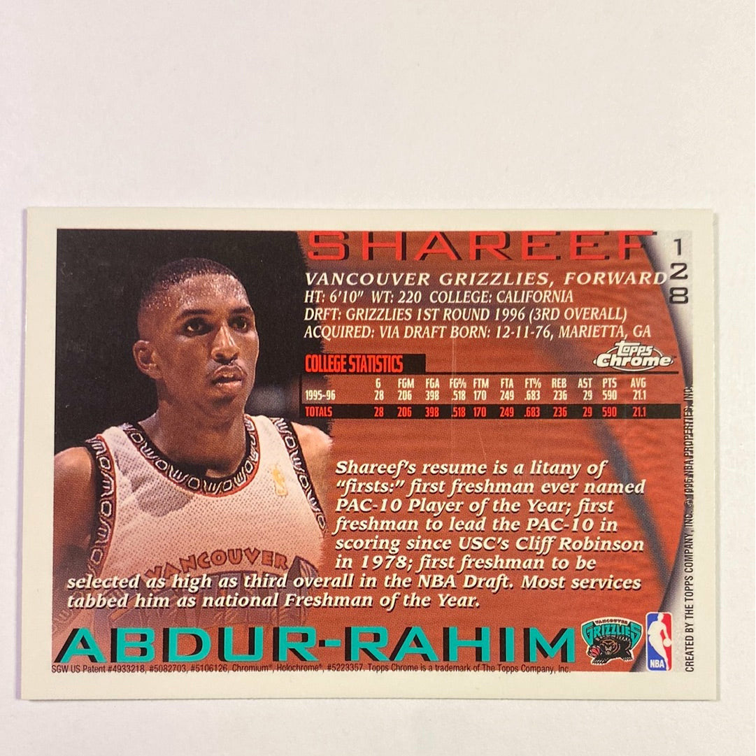  1996-97 Topps Chrome Shareef Abdur-Rahim RC  Local Legends Cards & Collectibles