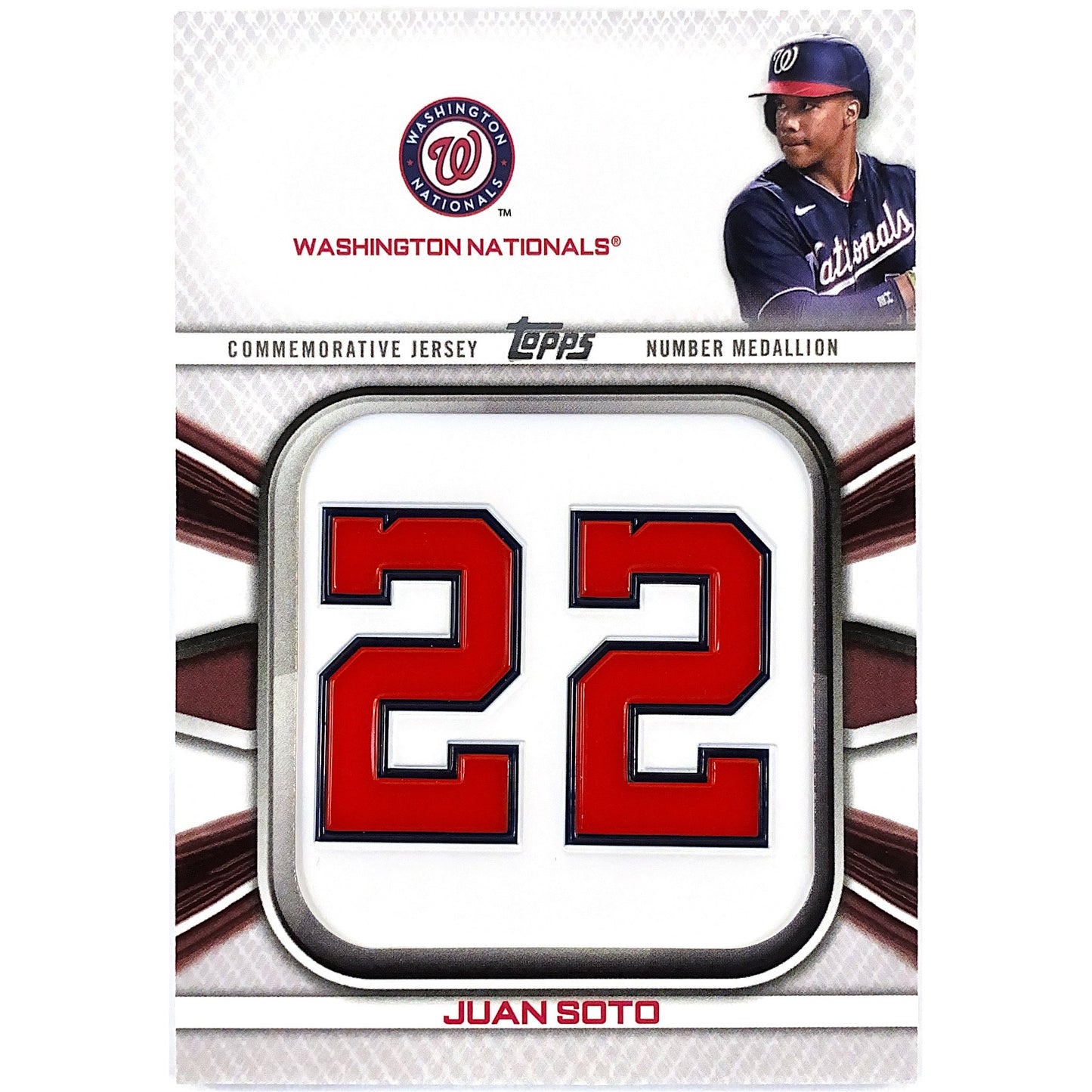 2022 Topps Juan Soto Commemorative Jersey Number Medallion