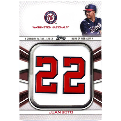 2022 Topps Juan Soto Commemorative Jersey Number Medallion