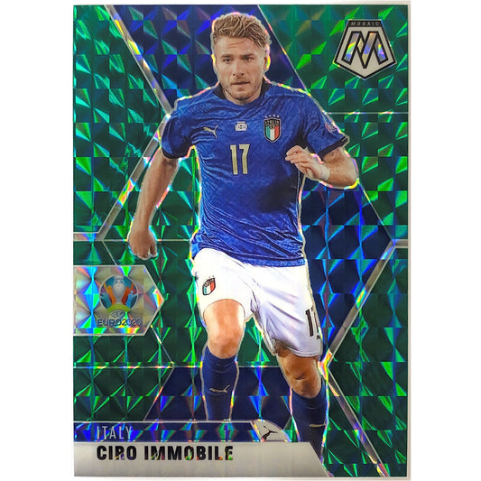2020-21 Mosaic Ciro Immobile Green Mosaic Prizm