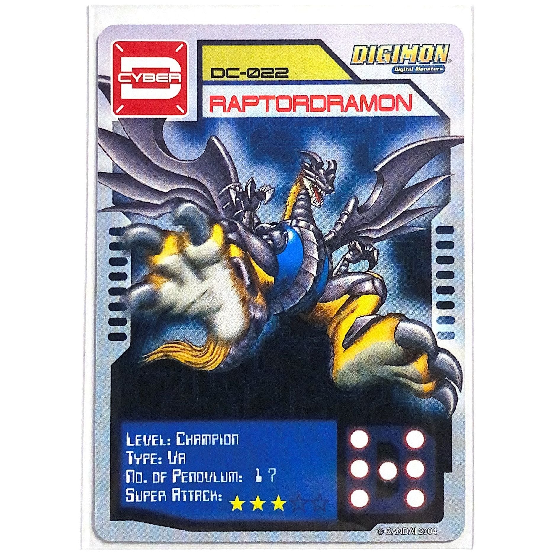  2004 D-Cyber Digimon Digivice Raptordramon DC-022  Local Legends Cards & Collectibles