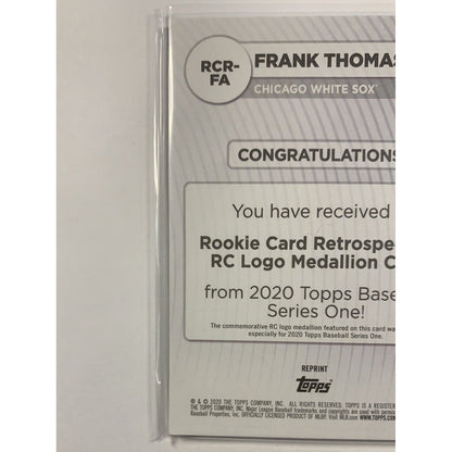  2020 Topps Series 1 Frank Thomas RC Logo Medallion Card  Local Legends Cards & Collectibles