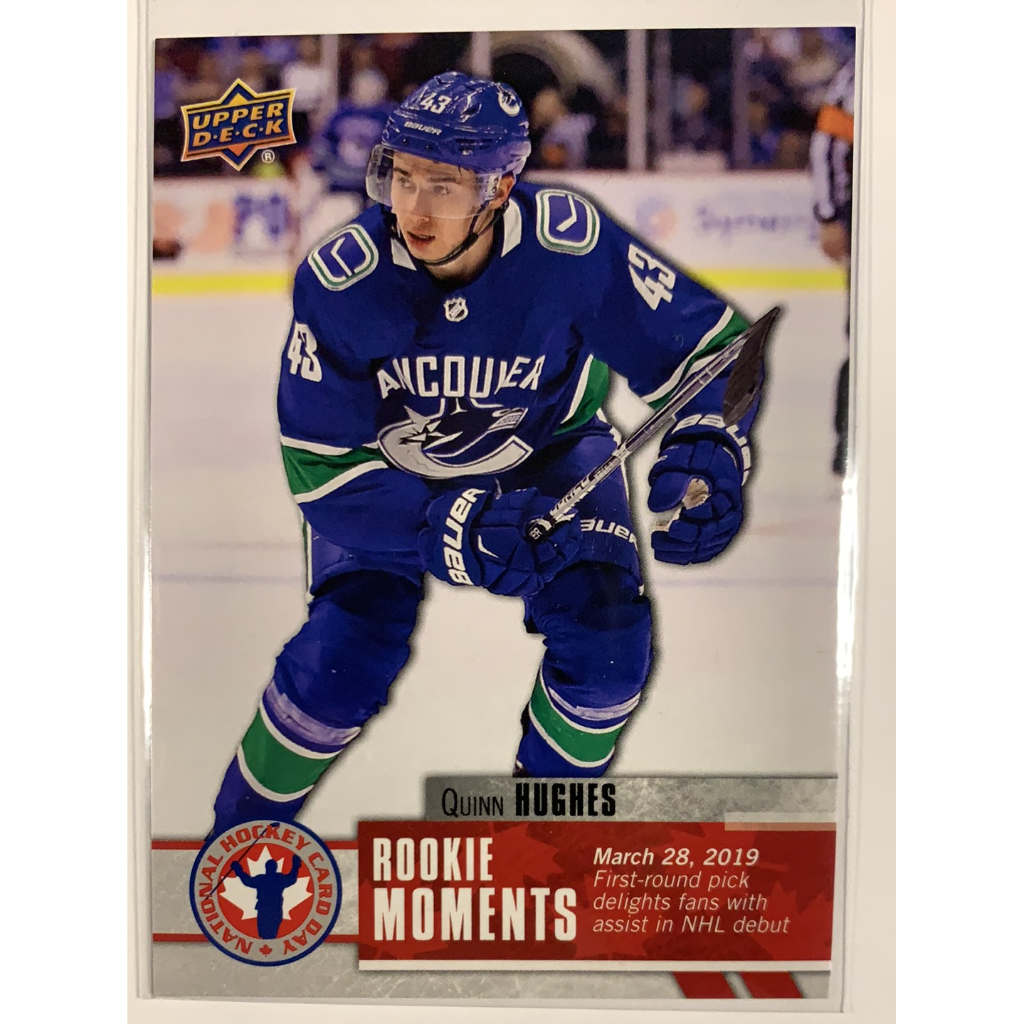  2019-20 Upper Deck Day In Canada Quinn Hughes Rookie Moments  Local Legends Cards & Collectibles