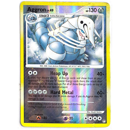  2007 Mysterious Treasures AGGRON Rare Reverse Holo 1/123 *HEAVY PLAY  Local Legends Cards & Collectibles