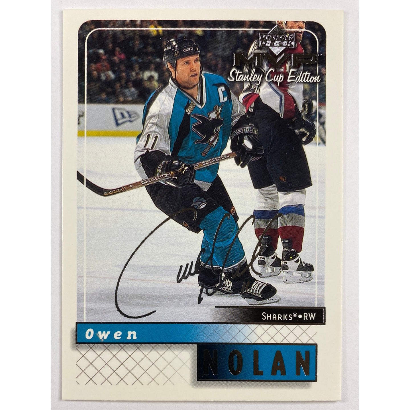 1999-00 MVP Owen Nolan Stanley Cup Edition Silver Script