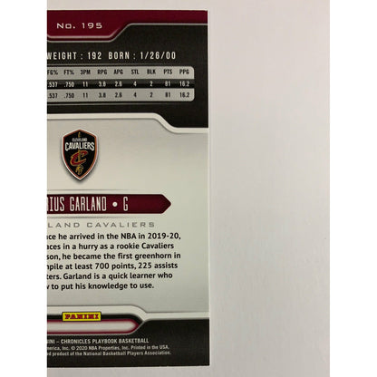 2019-20 Playbook Darius Garland RC
