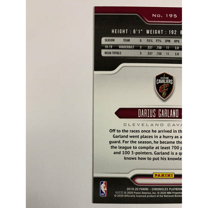 2019-20 Playbook Darius Garland RC