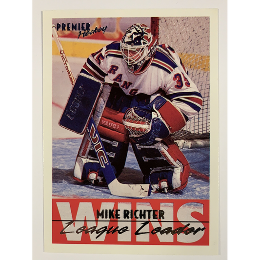  1994 Topps Mike Richter Wins Leader  Local Legends Cards & Collectibles