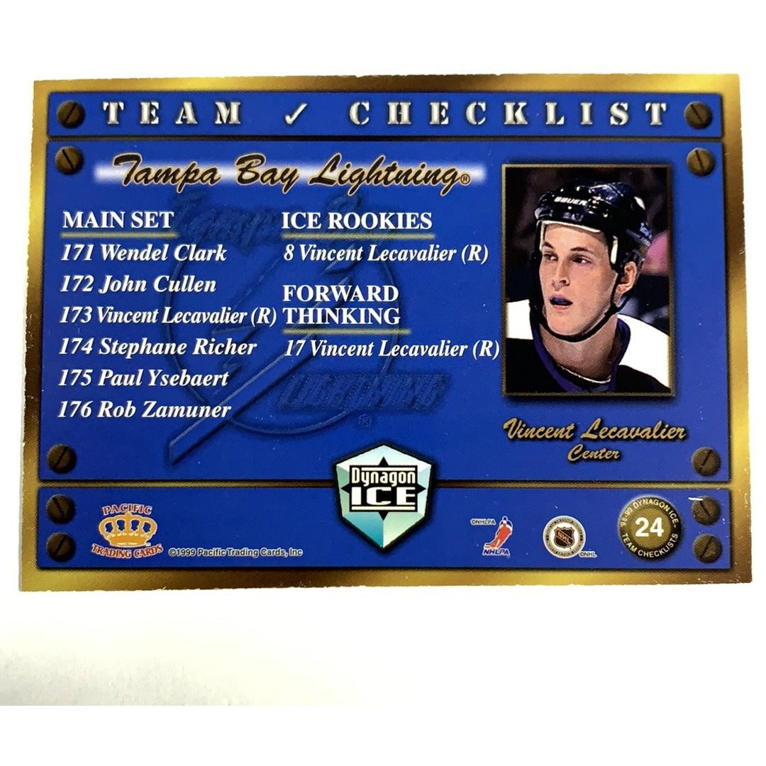  1998-99 Dynagon Ice Tampa Bay Lighting Team Checklist  Local Legends Cards & Collectibles