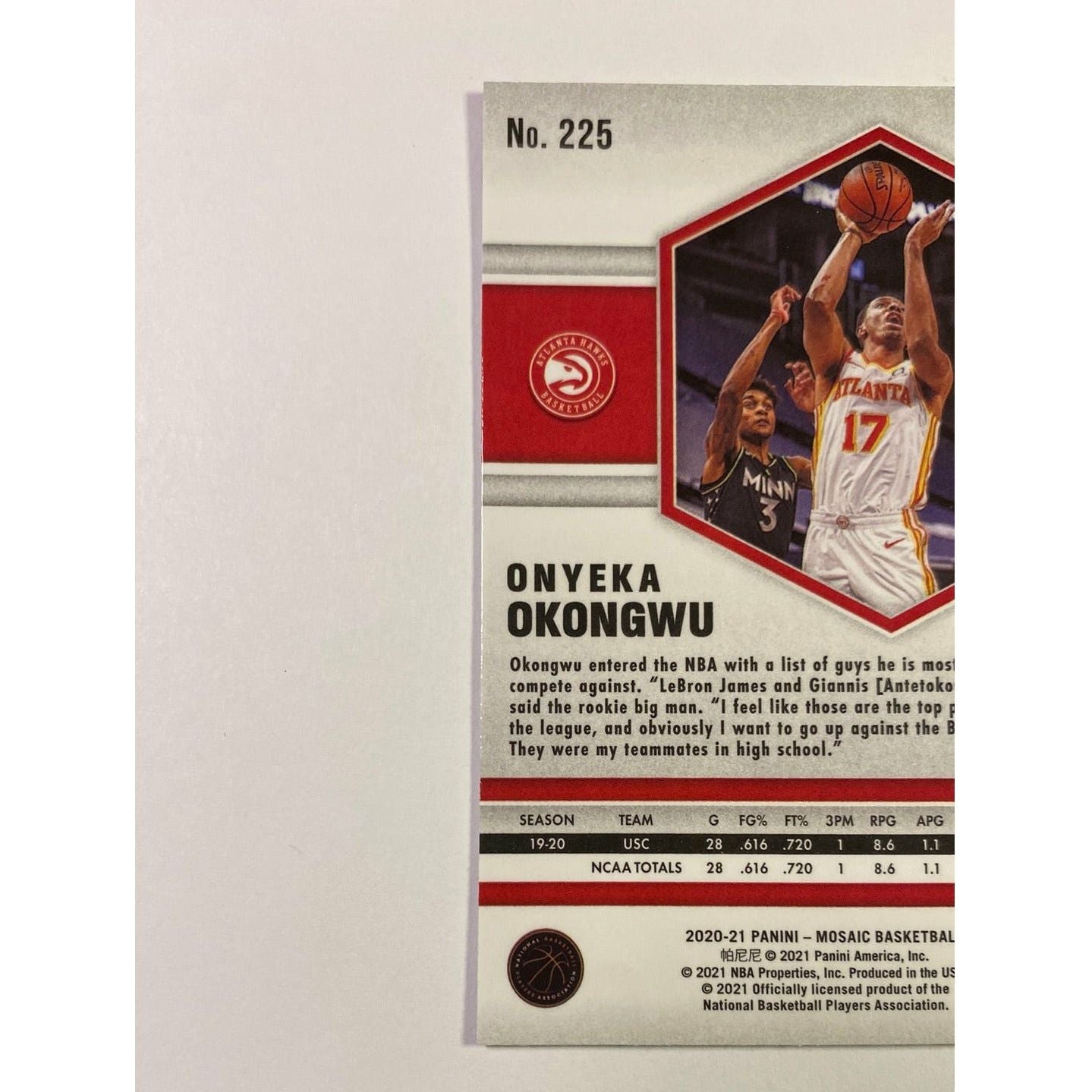 2020-21 Mosaic Onyeka Okongwu RC