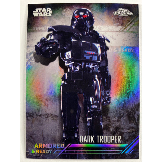 Topps Chrome The Mandalorian Armored And Ready Dark Trooper Refractor