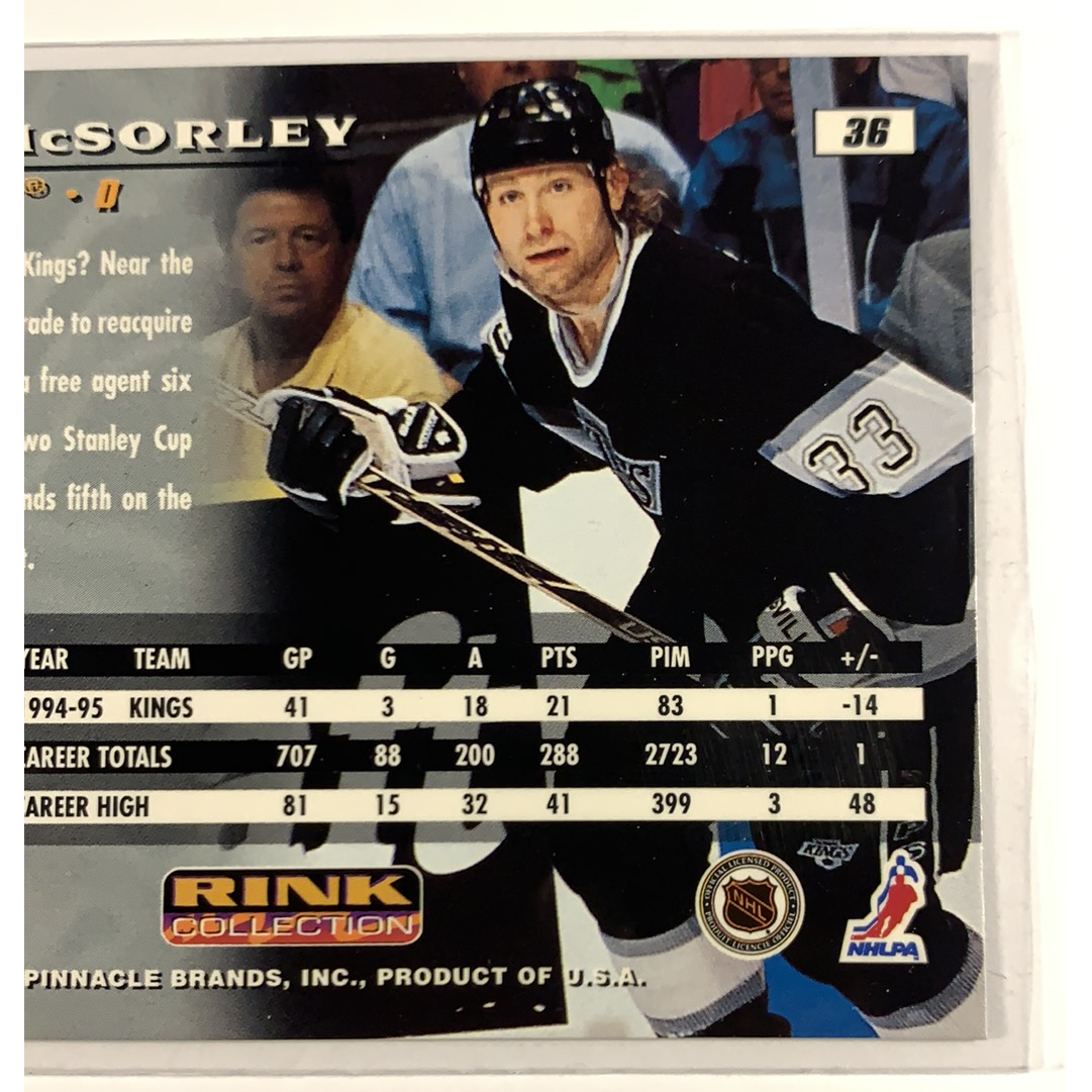  1995-96 Pinnacle Marty McSorley Rink Collection  Local Legends Cards & Collectibles