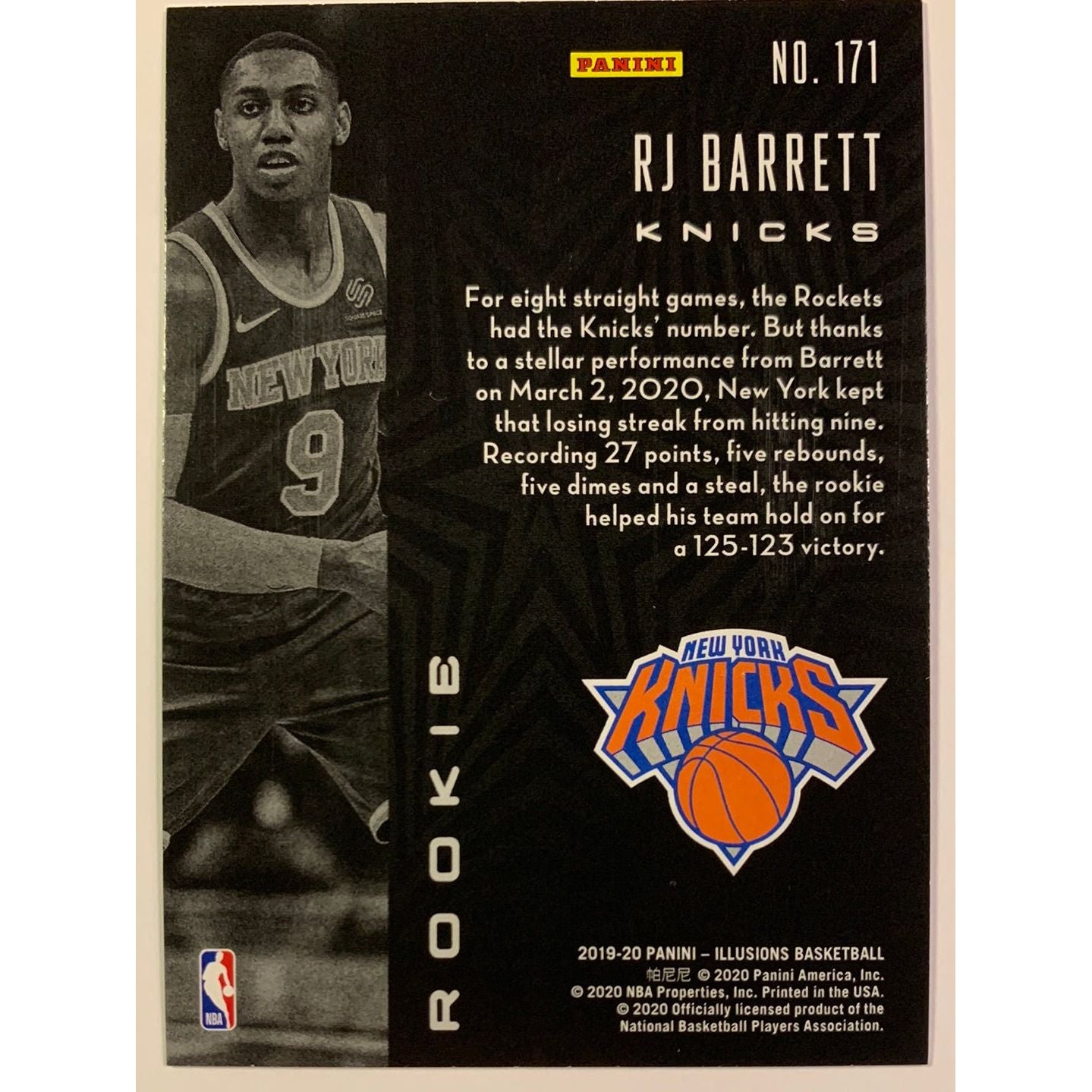 2019-20 Illusions RJ Barrett RC