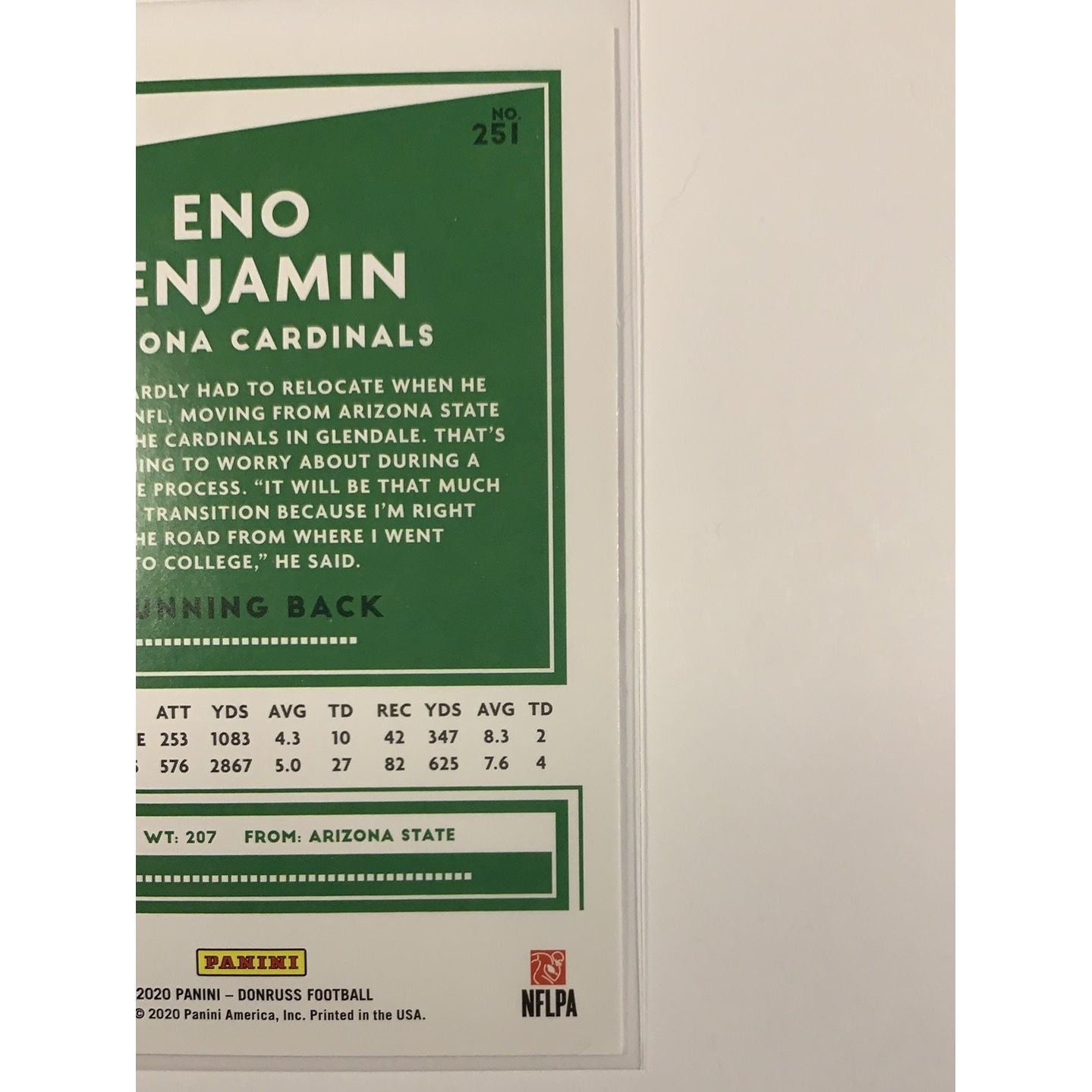  2020 Donruss Eno Benjamin RC  Local Legends Cards & Collectibles