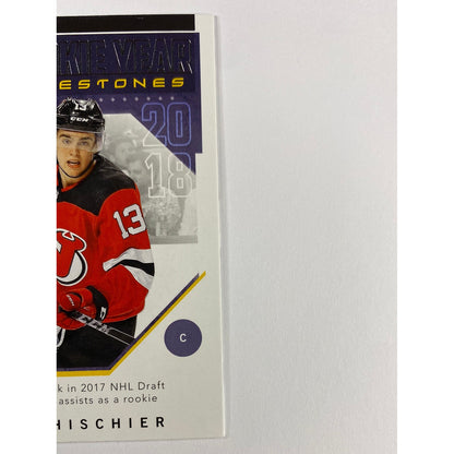 2018-19 SP Authentic Nico Hischier Rookie Year Milestones