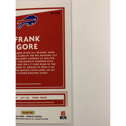  2020 Donruss Frank Gore Highlights  Local Legends Cards & Collectibles