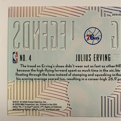 2019-20 Illusions Julius Erving Living Legends Acetate
