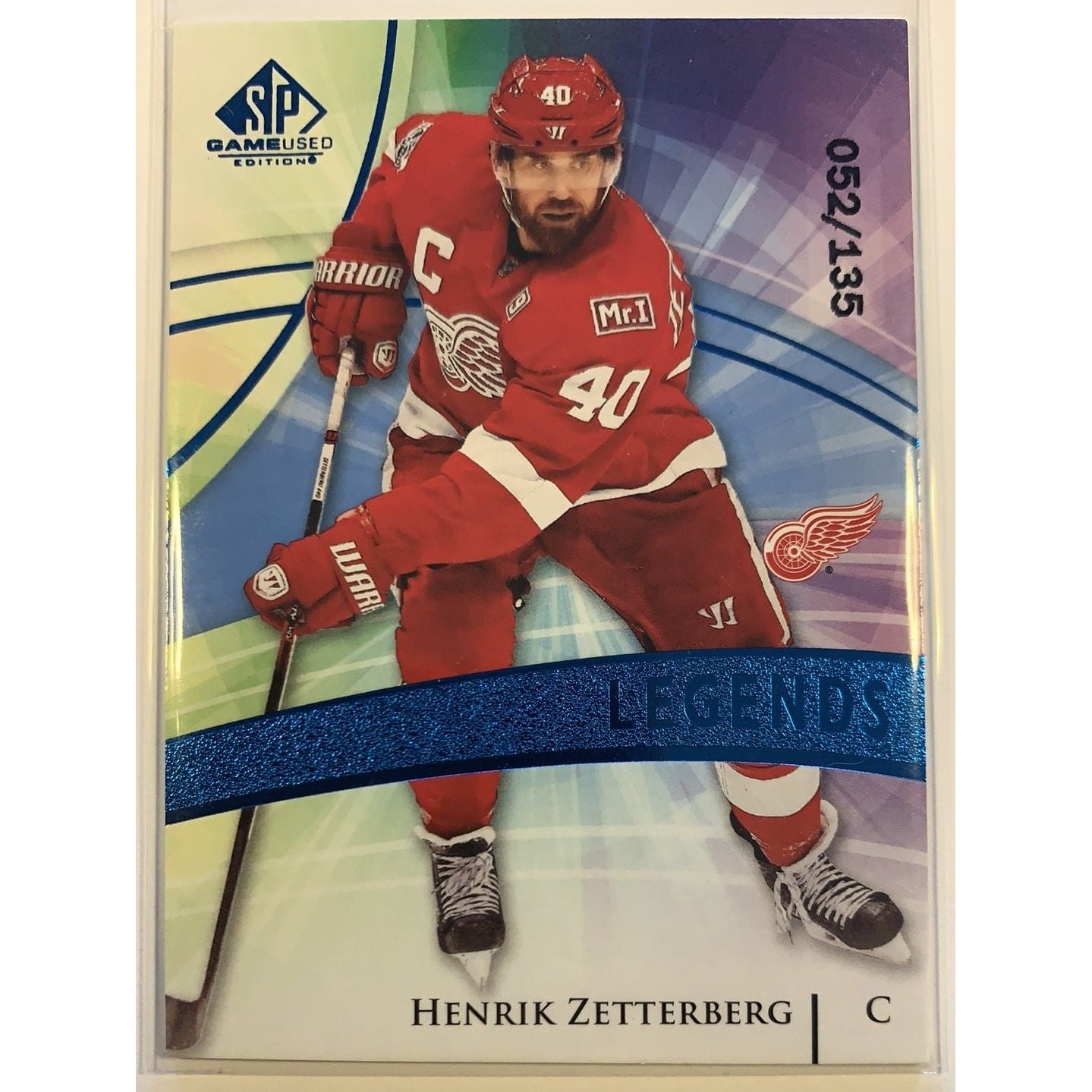  2020-21 SP Game Used Henrik Zetterberg /135  Local Legends Cards & Collectibles