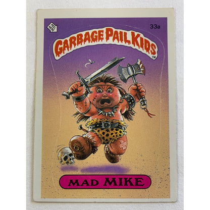 1985 Topps Garbage Pail Kids Mad Mike Die Cut