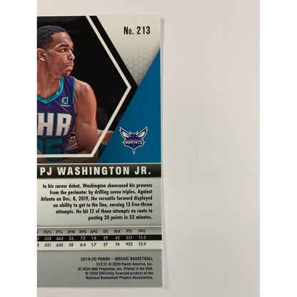 2019-20 Mosaic PJ Washington Jr RC