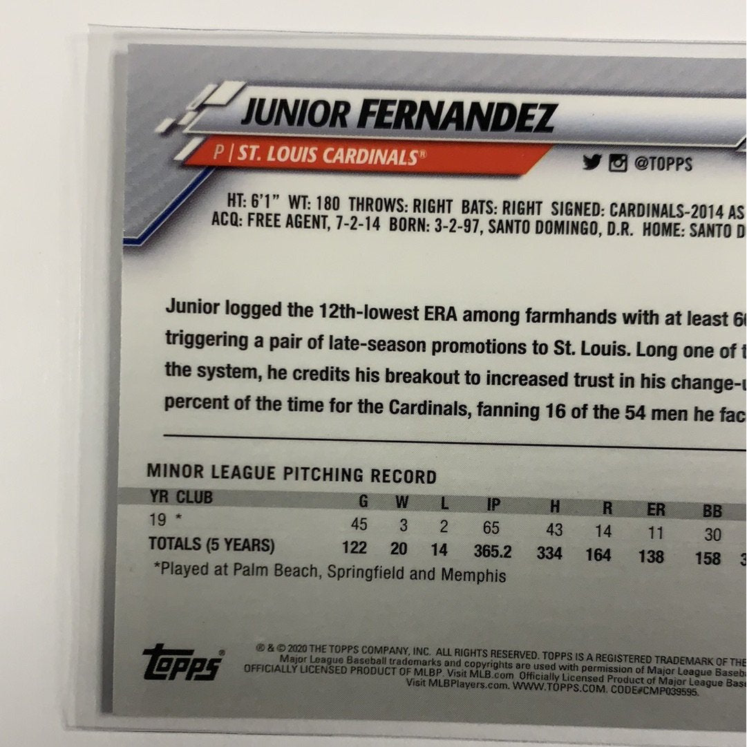  2020 Topps Chrome Junior Fernandez RC  Local Legends Cards & Collectibles