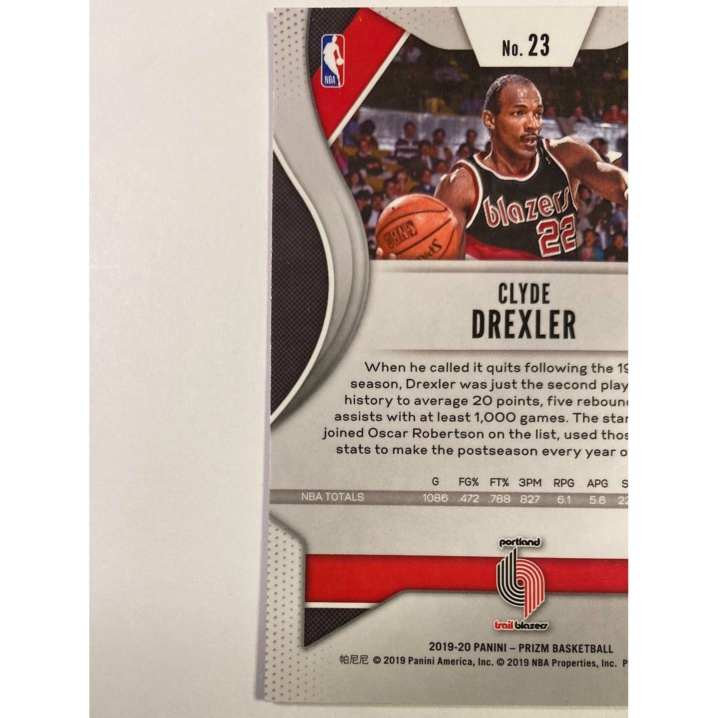 2019-20 Panini Prizm Clyde Drexler Green Holo Prizm