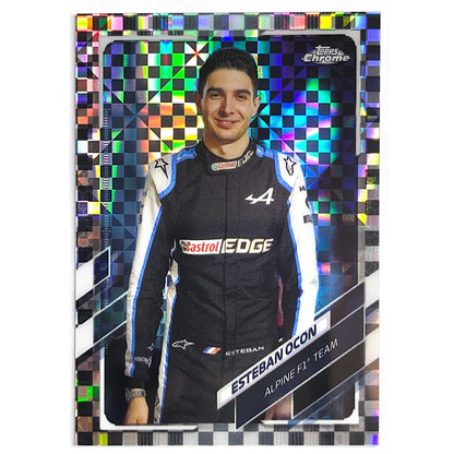 2021 Topps Chrome Formula 1 Esteban Ocon Checker Flag Refractor #10