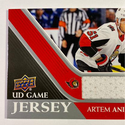 2020-21 Upper Deck Series 1 Artem Anisimov UD Game Jersey