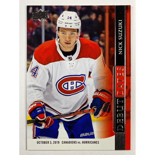 2020-21 Upper Deck Series 1 Nick Suzuki Debut Dates