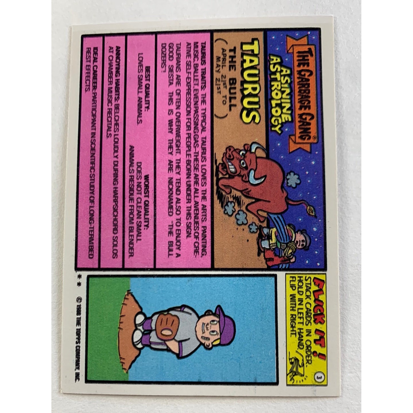 1988 Topps Garbage Pail Kids Bag Piper Non-Die Cut | Local Legends Cards & Collectibles