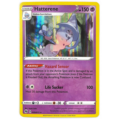 Champions Path Hatterene Rare Holo 020/073