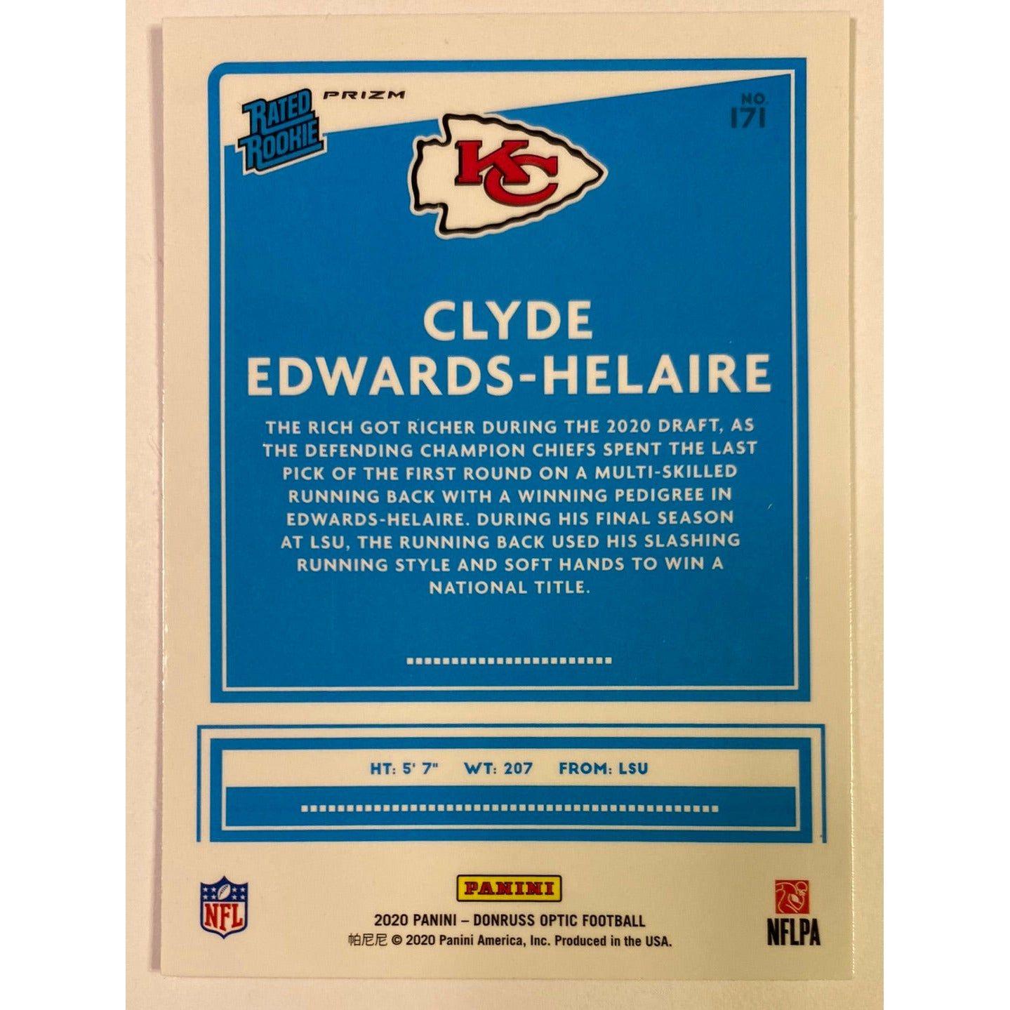  2020 Donruss Optic Clyde Edwards-Helaire Rated Rookie Silver Holo Prizm  Local Legends Cards & Collectibles