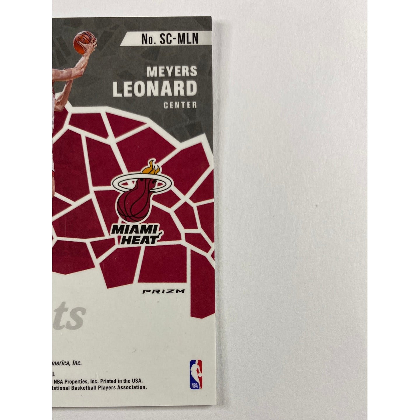 2019-20 Mosaic Meyers Leonard Silver Mosaic Prizm Scripts Auto