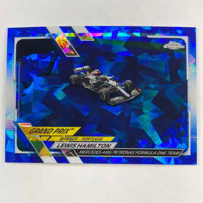 2021 Topps Formula 1 Lewis Hamilton Sapphire Cracked Ice Refractor