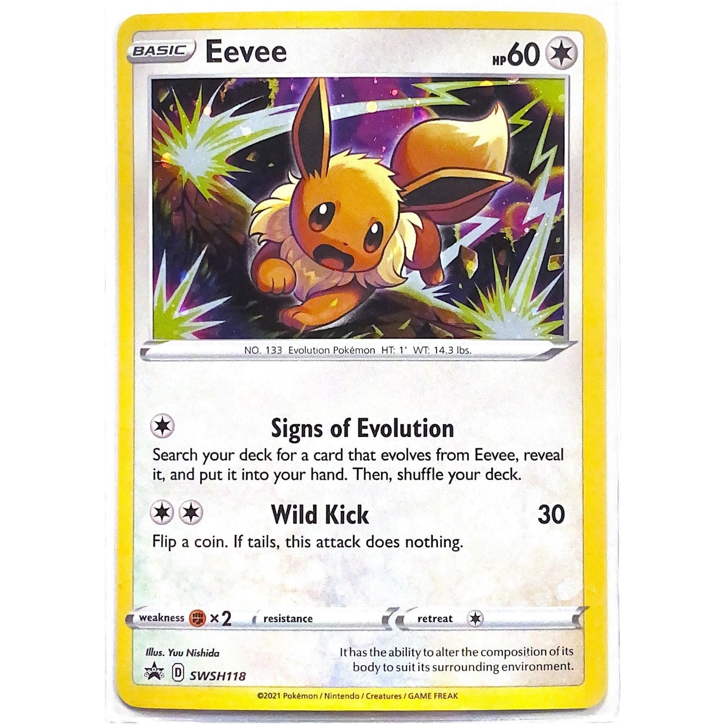  Chilling Reign Eevee Black Star Promo Holo SWSH118  Local Legends Cards & Collectibles