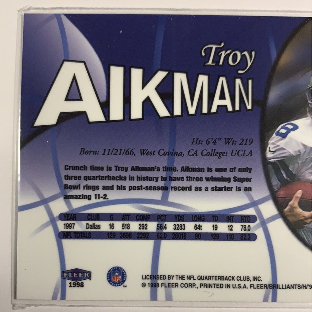  1998 Fleer Brilliants Troy Aikman 32b  Local Legends Cards & Collectibles