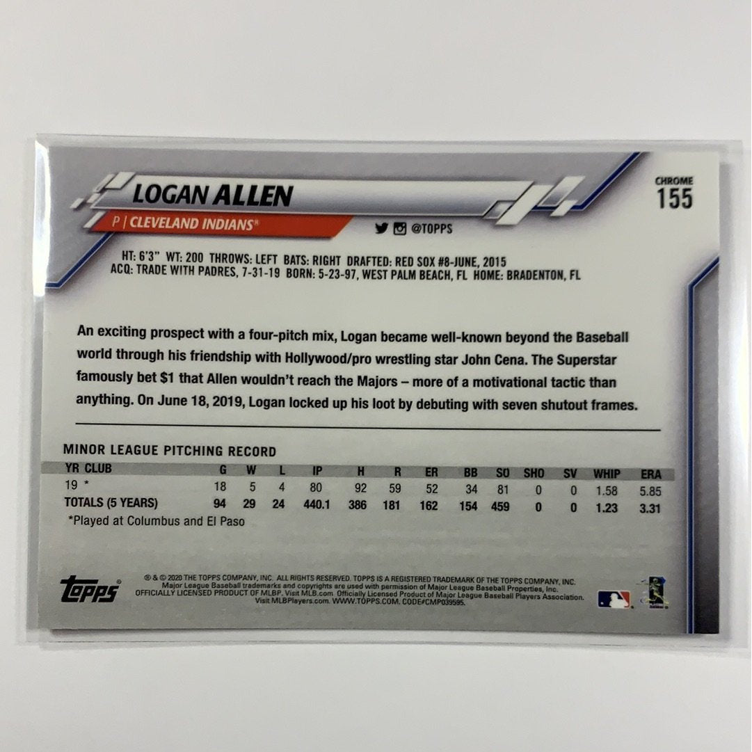 2020 Topps Chrome Logan Allen RC  Local Legends Cards & Collectibles