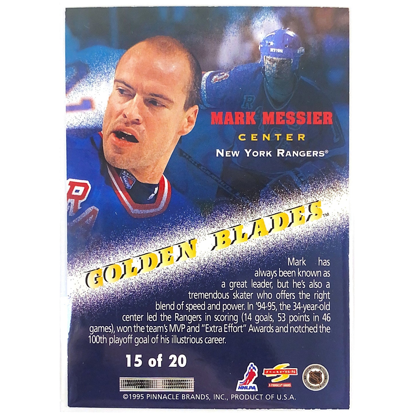 1995-96 Score Mark Messier Golden Blades SSP