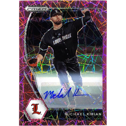 2021 Prizm Draft Picks Michael Kirian Pink Velocity Auto