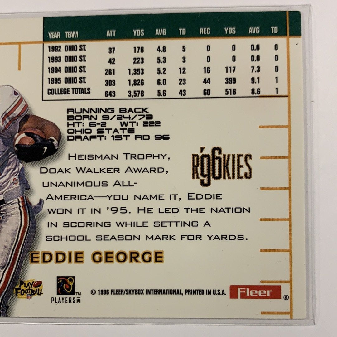  1996 Fleer Eddie George Rookies  Local Legends Cards & Collectibles