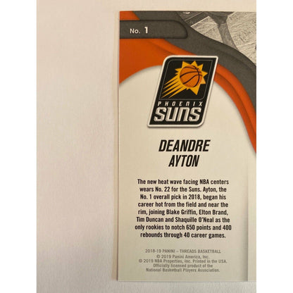  2018-19 Panini Threads DeAndre Ayton Next Wave  Local Legends Cards & Collectibles