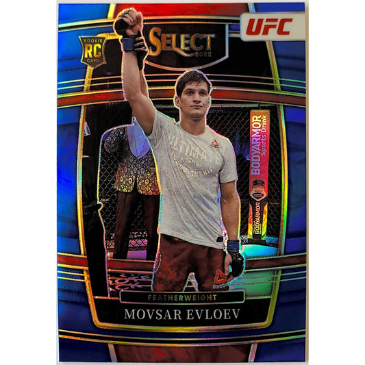 2022 Select Movsar Evloev Blue Holo Prizm RC
